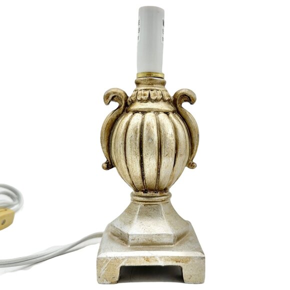 Vintage Gold Table Lamp Decorative Toile Shade Ornate Design 11 in Tall Lighting - Picture 10 of 11